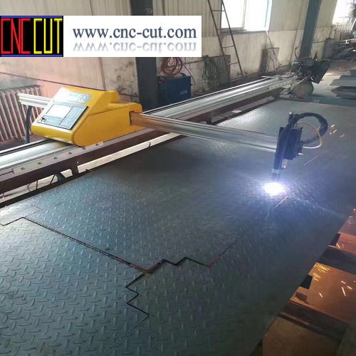 portable plasma cnc cutting at site